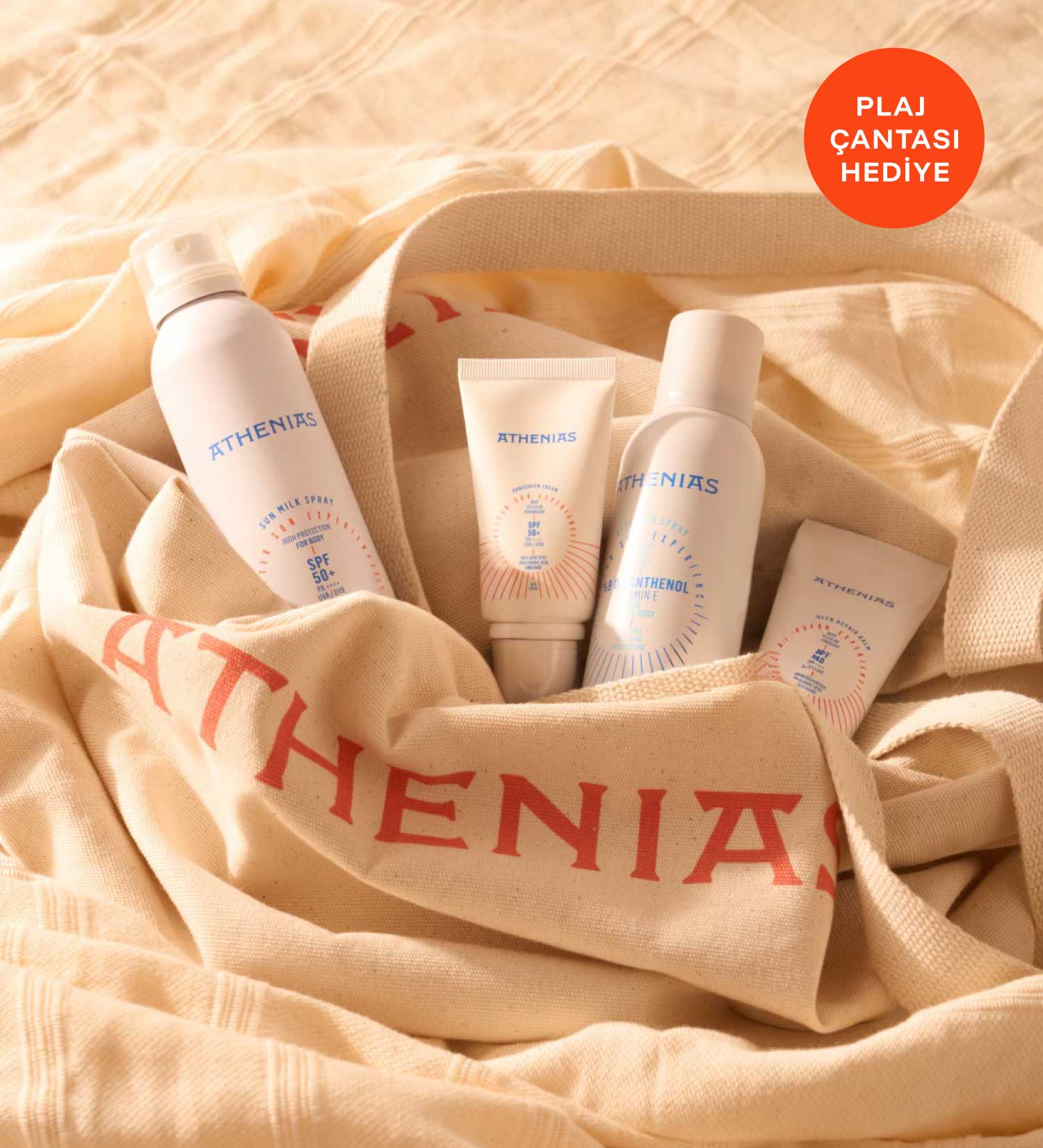 Full Güneş Koruma Seti | Vücut Güneş Sütü + Yüz Güneş Kremi + After Sun + Kuruluk Karşıtı Balm + Plaj Çantası
