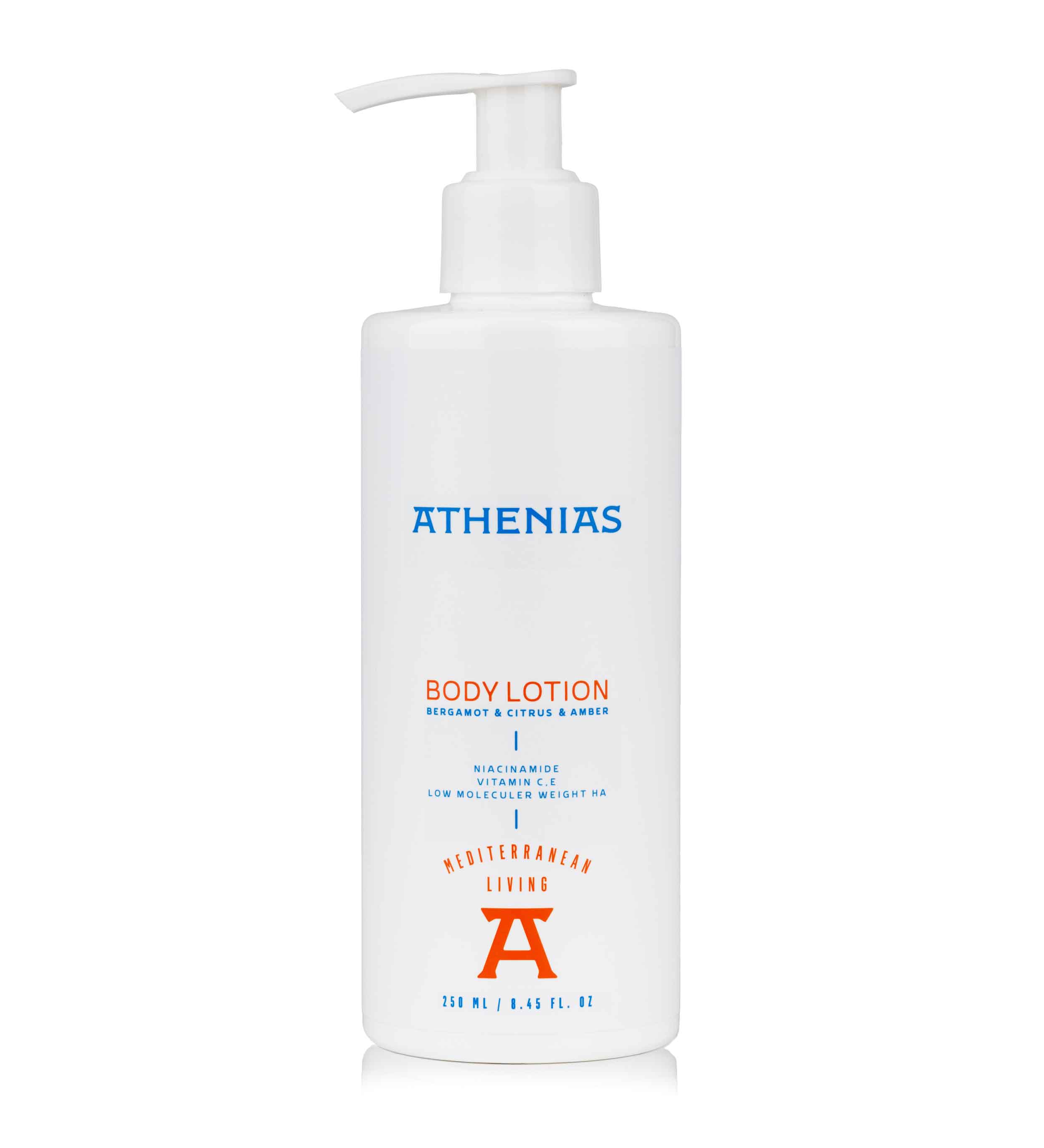 Athenias Niacinamide, E Ve C Vitamini İçeren Vücut Losyonu | Uzun Süre Nem + Cilt Tonu Eşitleyici