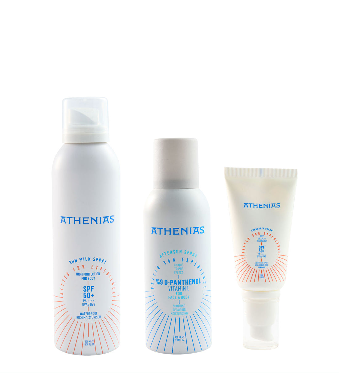 Güneş Bakım Seti | Sun Milk Sprey + After Sun Sprey + Sunscreen Krem