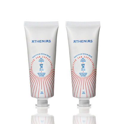 Anti-Stain and Anti-Aging Repairing Hand, Elbow, Neck Balm 2-Pack + Anti-Dryness and Cracking Moisture and Repair + Sun Protection