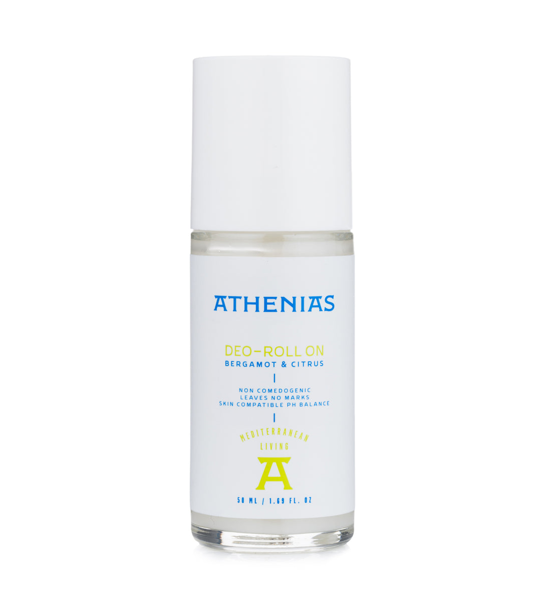 Athenias Bergamot &amp; Citrus Deodorant Roll On | Koltuk Altını Tıkamayan +  Aluminyum İçermeyen + Doğal İçerik